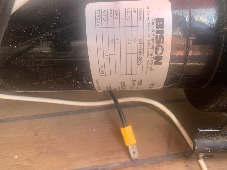 Katadyn 80E water maker motor with gearing. 