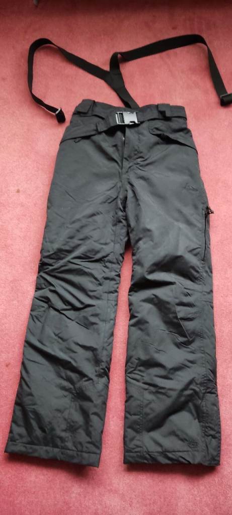 Trespass Kids Insulated Salopettes, ski/winter pants 9/10 years, 134-140cm