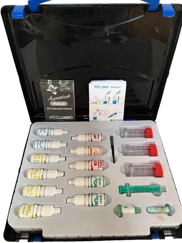 Colombo Aqua Test Lab Professional Koi Pond Fresh Marine Sea Water Test Kit