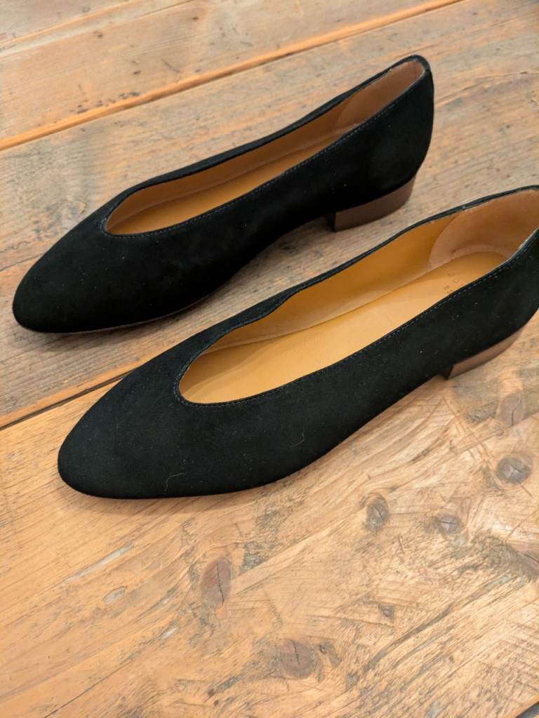 Sezane Matilda Balerines, black, UK5, FR38, Brand new