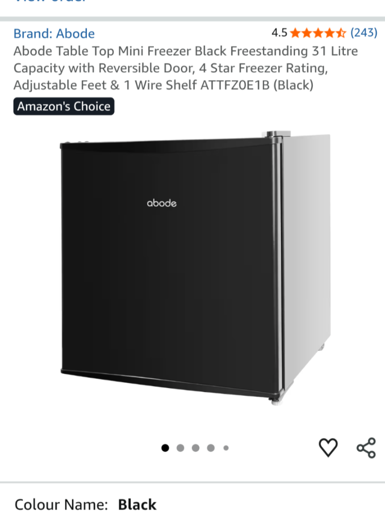 Abode Table Top Freezer 31L