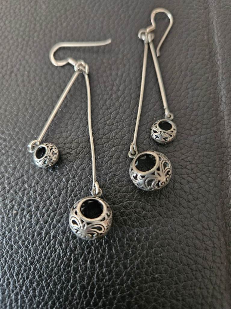 925 Sterling Silver Drop Earrings 