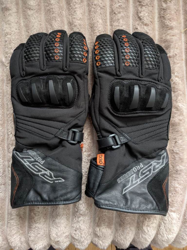 RST Pro Series Artic D30 WP Motorcycle Gloves, RST 103664, Black Size 10 (L)
