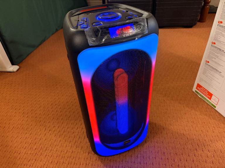 Ibiza - MERCURE50 - Mains/Battery-powered 500W speaker with front lighting effects, - Black