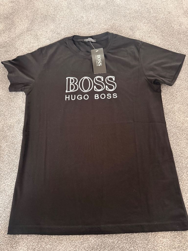 New Hugo Boss Black T-Shirt with Tags