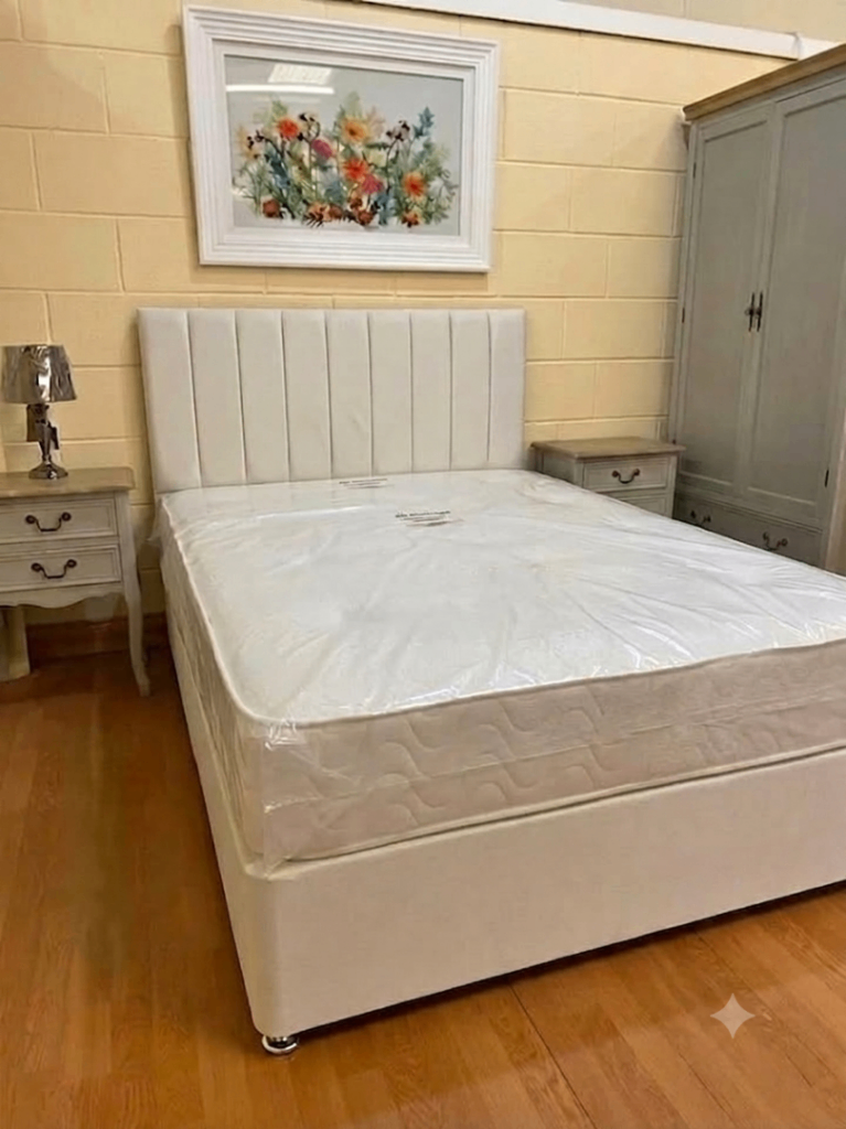 PREMIUM Double Bed Base & Mattress Set | New Stock | Cash on Delivery ...