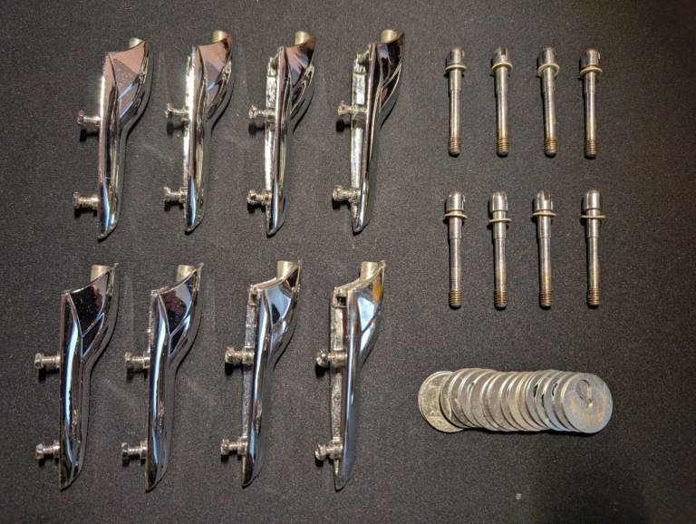 "Job lot of vintage Premier drum fittings" 
