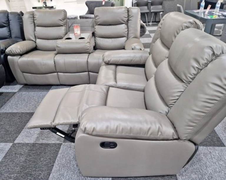🚚 New Roma Recliner Corner Sofa & 3+2 Seater Real Leather 25% OFF Order Today