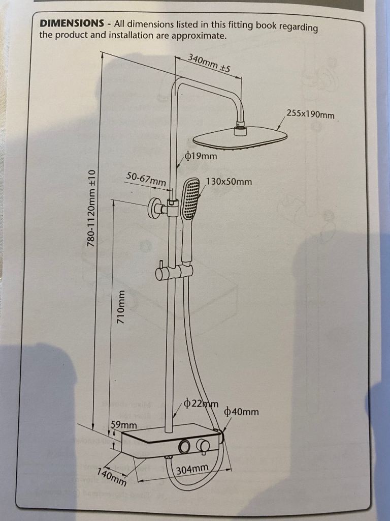 Bathroom duel head mixer shower 