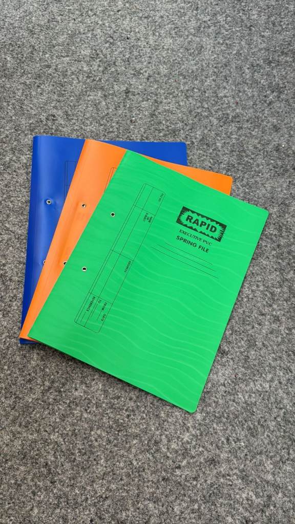 PVC Executive Spring Files – 3‑Pack Assorted Colours