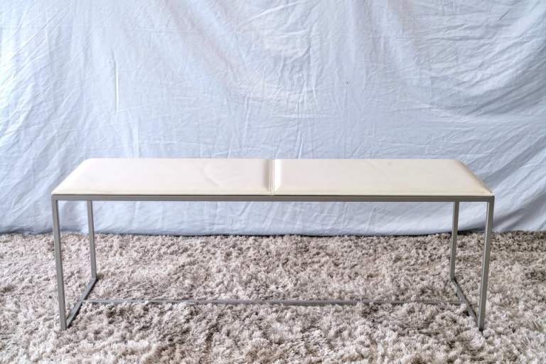 Calligaris Trama Leather Bench - Steel Frame - RRP £1,029