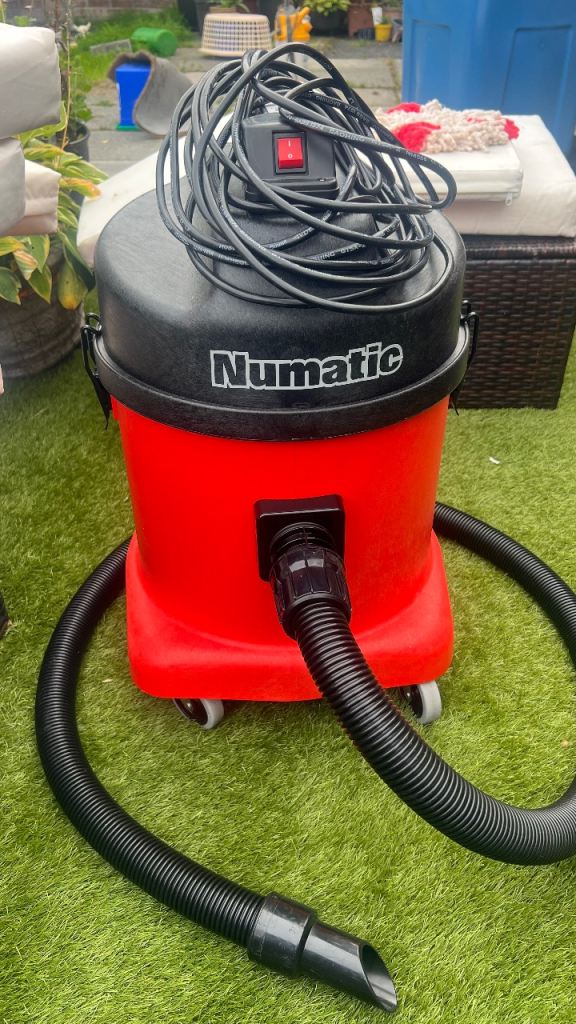 Numatic NVDQ570 Industrial Dry Vacuum Cleaner – Red, Twin Motor