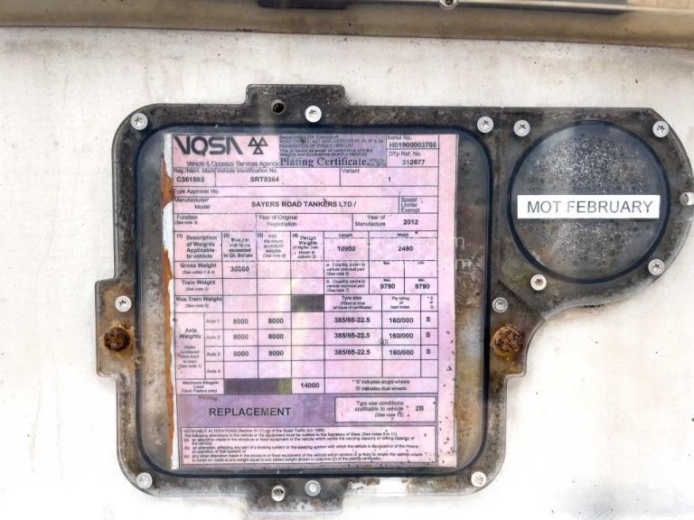 SAYERS MILK TANKER 29,000L CAPACITY 