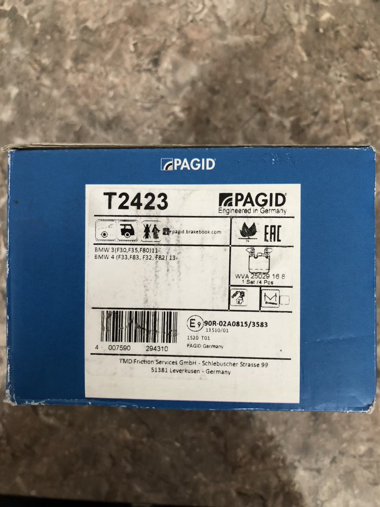 Bmw Pagid Rear Brake Pads 