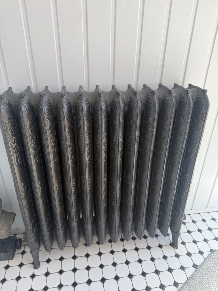 Vintage cast iron decorative radiator 