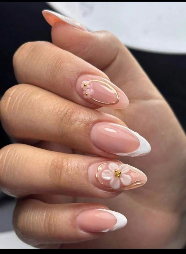 24pcs Short Almond Shaped Press-On Nails
