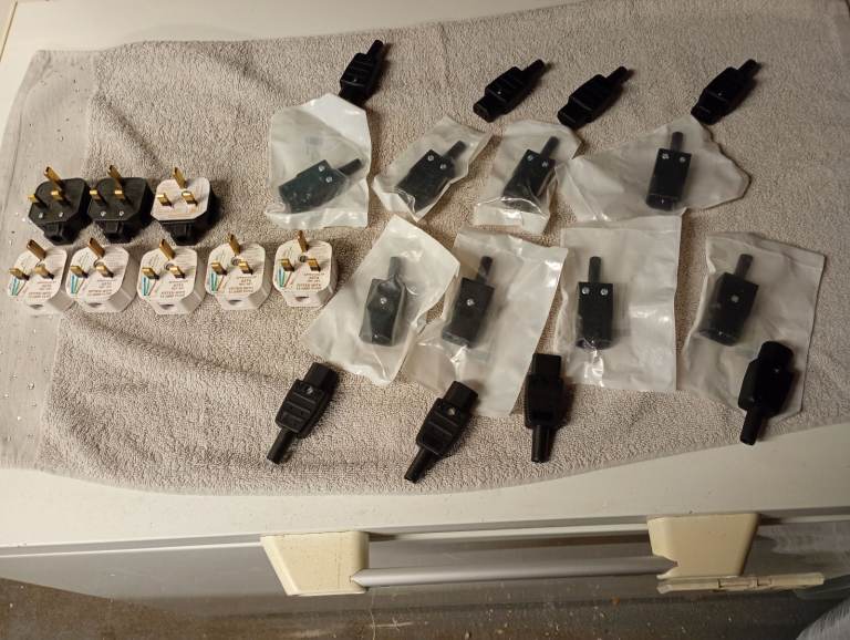 13 amp plugs and mains connectors.