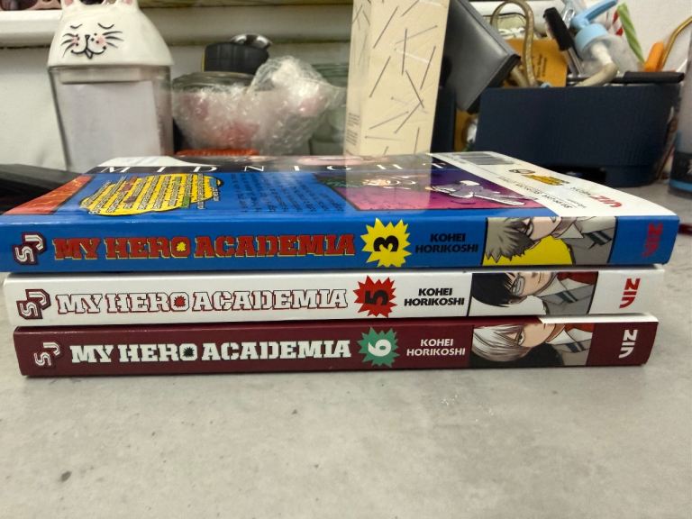 My Hero Academia Manga Volumes 3, 9, 10 – Good Condition