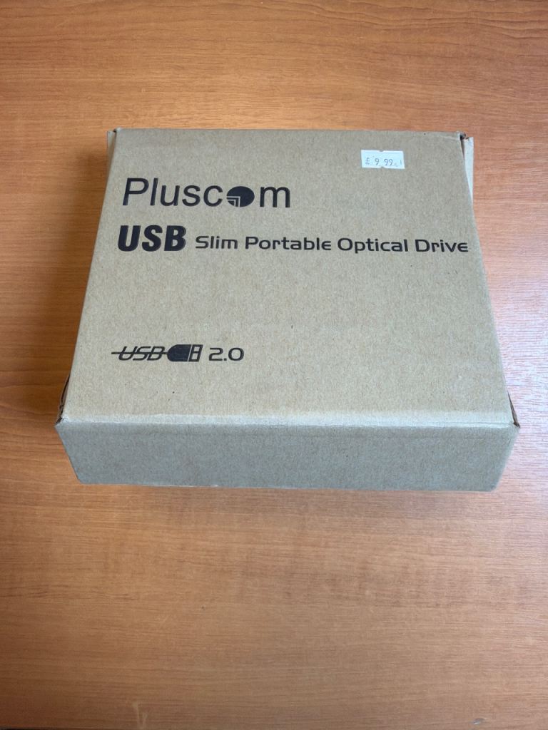 Pluscom USB Slim Portable Optical Drive - NEW