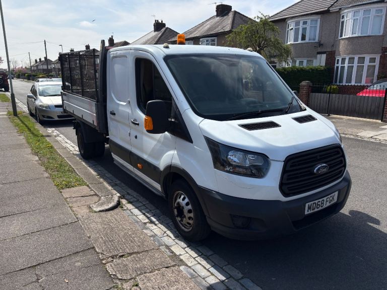 2018 FORD TRANSIT TIPPER DOUBLE CAB CAGE 131k 1 OWNER NO VAT WET BELT DONE