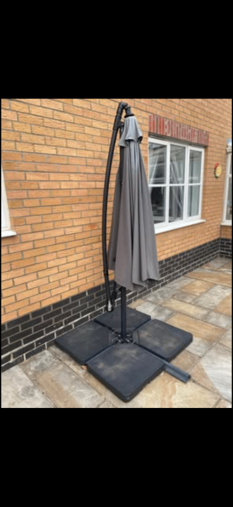 Ombré grey sun parasol