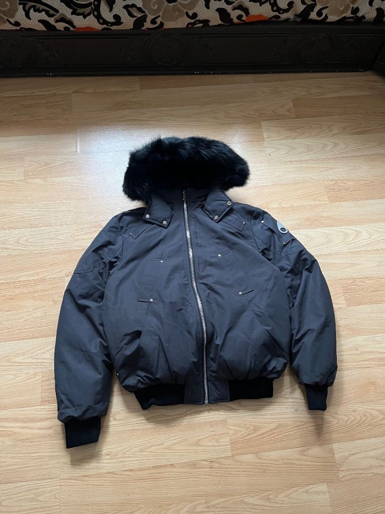 image for Moose Knuckles Bomber Jacket – Dark Gray
