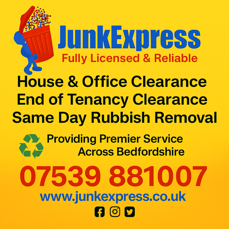 SAME DAY RUBBISH REMOVAL IN BEDFORD,END OF TENANCY/PROBATE HOUSE/FLAT CLEARANCE,GARAGE JUNK DISPOSAL