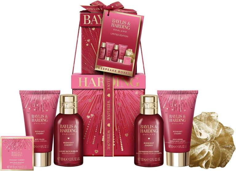 Baylis & Harding Midnight Cherry Luxury Pamper Present Gift Set - Valentine / Mother's Day?
