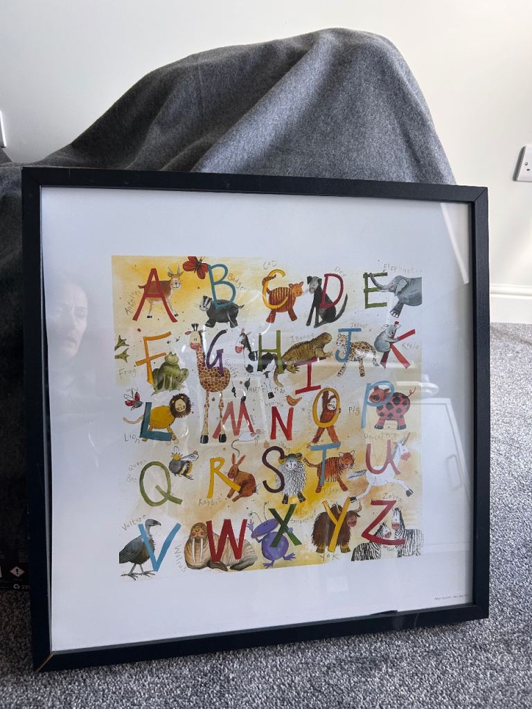 Alex Clark Animal Alphabet Print / poster - (Frame included for free   50 cms x 50 cms)