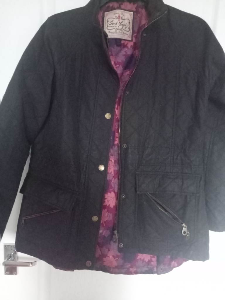 Jack Murphy Quilted Jacket – Navy, UK 12, Good Condition