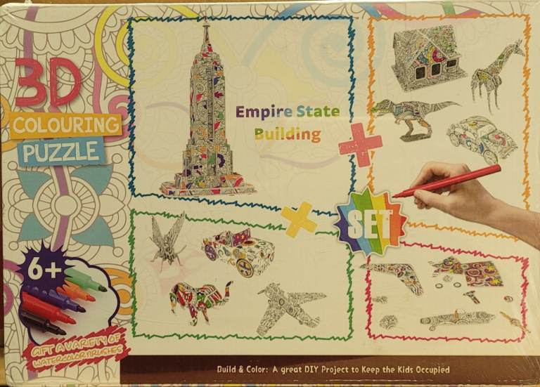 New 3D Colouring Puzzle Set – Empire State Building & More
