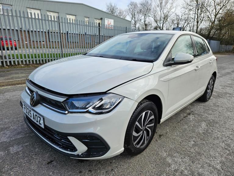2025 25 VOLKSWAGEN POLO 1.0 TSI Life 5dr White Damaged Salvage