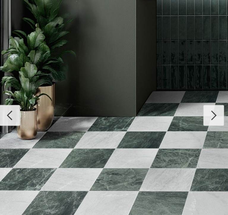 Reduced! Stonehouse Studio Santori Green and White Marble Effect Wall & Floor Tiles 223 x 223mm