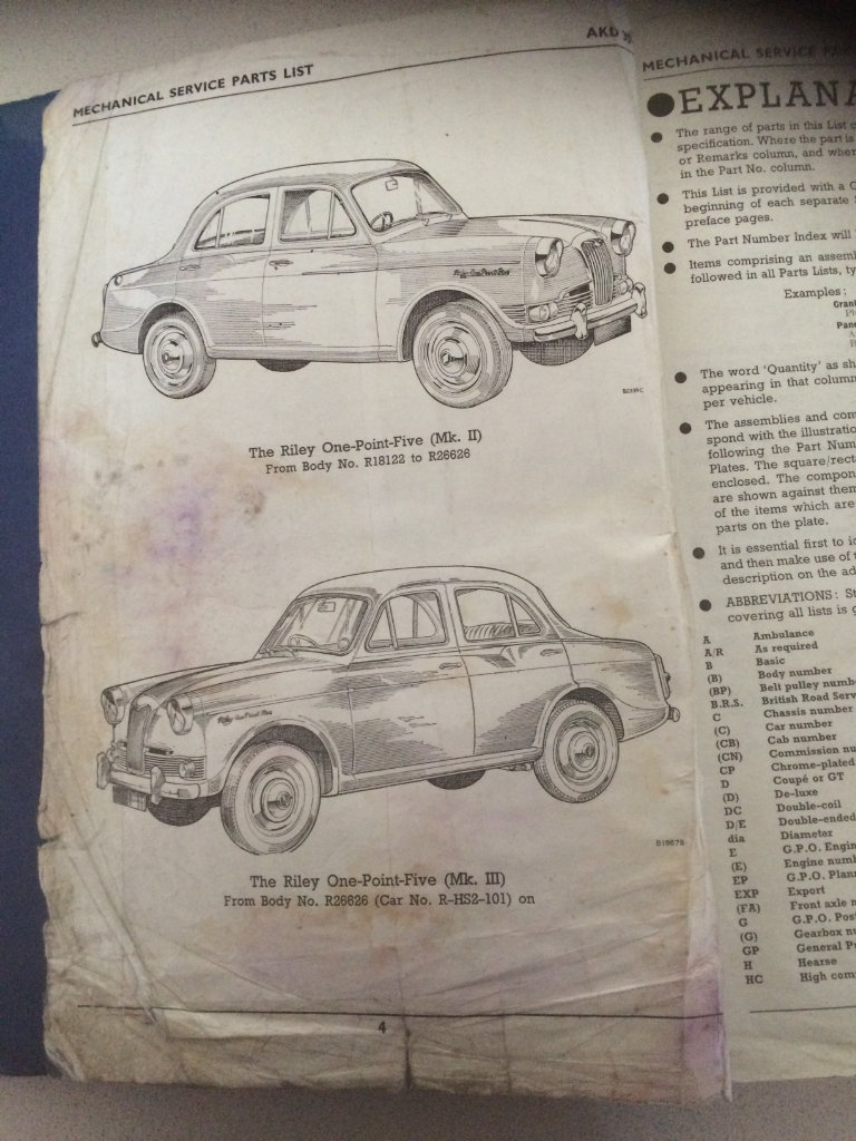 Wolseley 1500 Mk3 parts and manuals