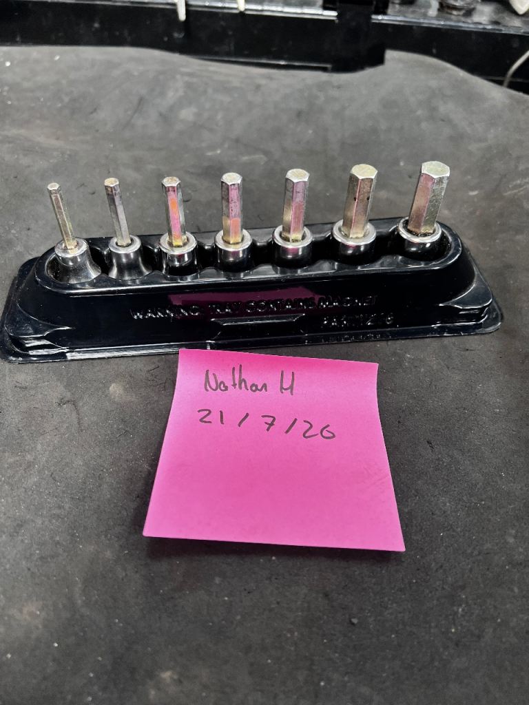 Snap-on 7 pc 3/8" Drive Metric Hex Bit Socket Set – Good Condition