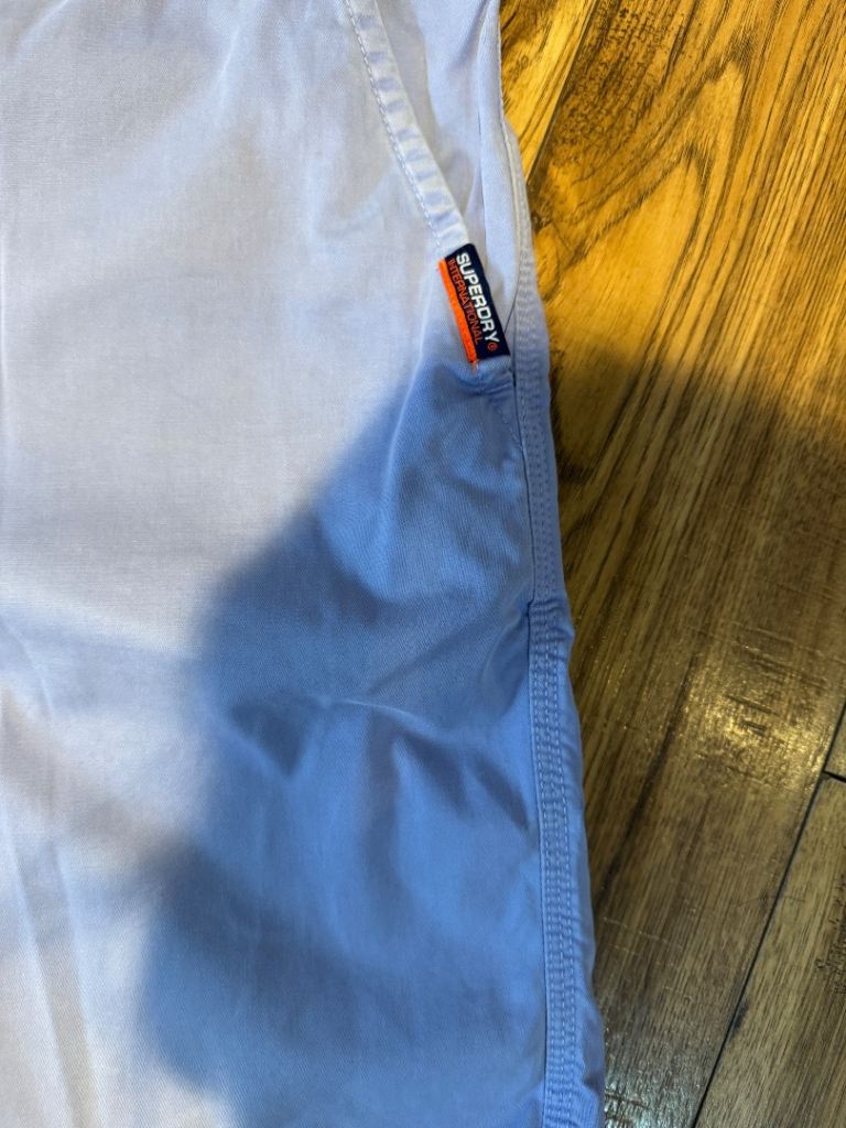 Men's blue super dry chino shirts W36