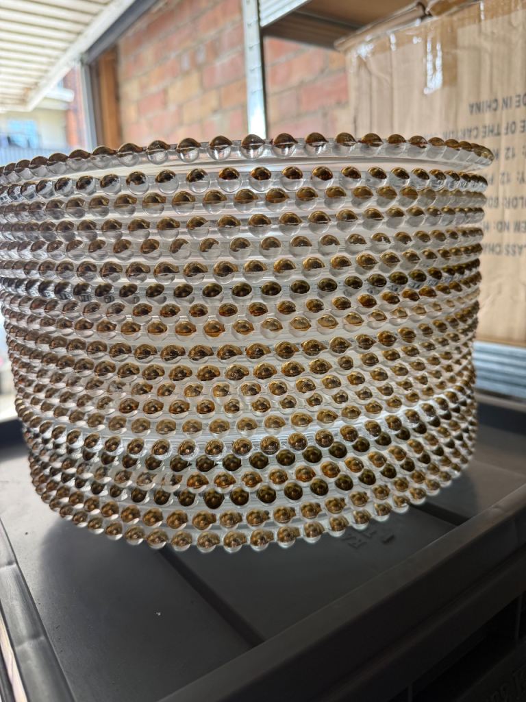 60x Gold Beaded Glass Charger Plates – Wedding/Event Tableware