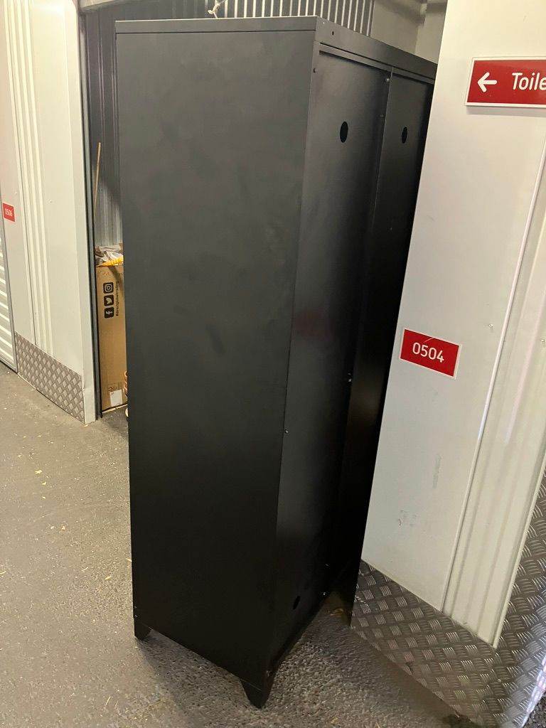Black metal cupboard