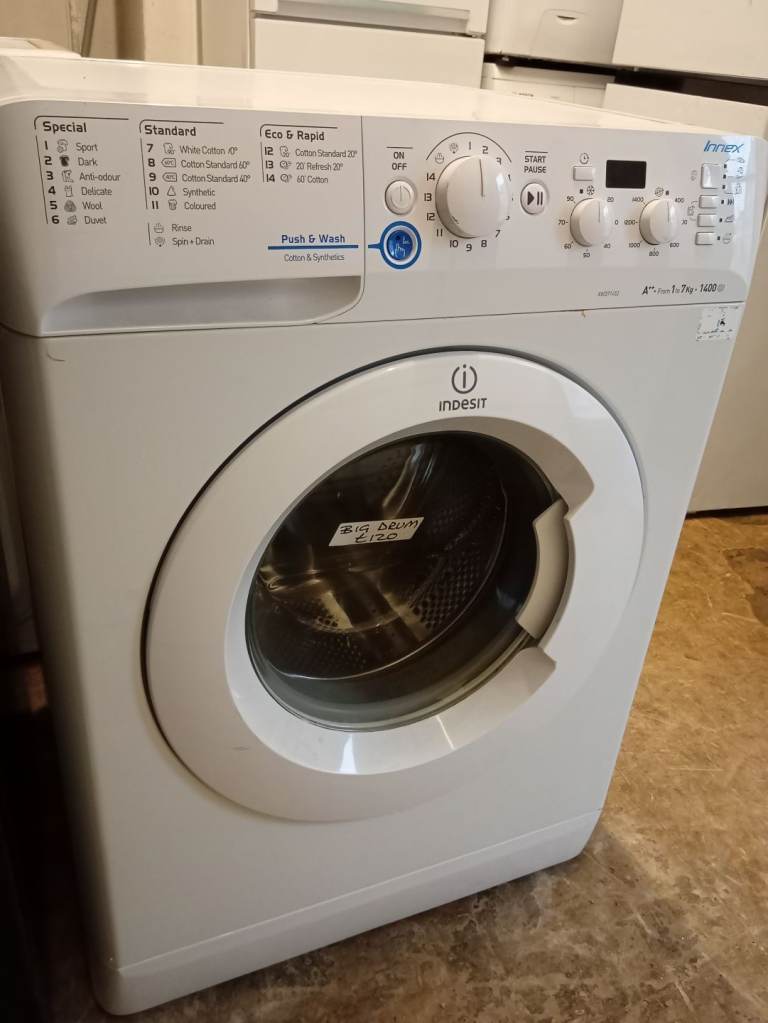 INDESIT 7KG A++ WASHING MACHINE WITH BIG DRUM