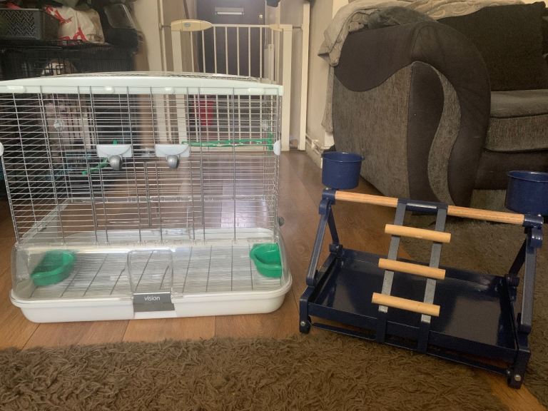 Vision bird cage and brand new bird stand 