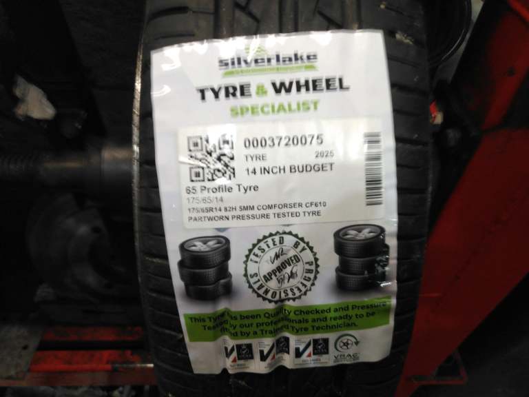 175/65r14 82h 5mm Comforser Cf610 Partworn Pressure Tested Tyre
