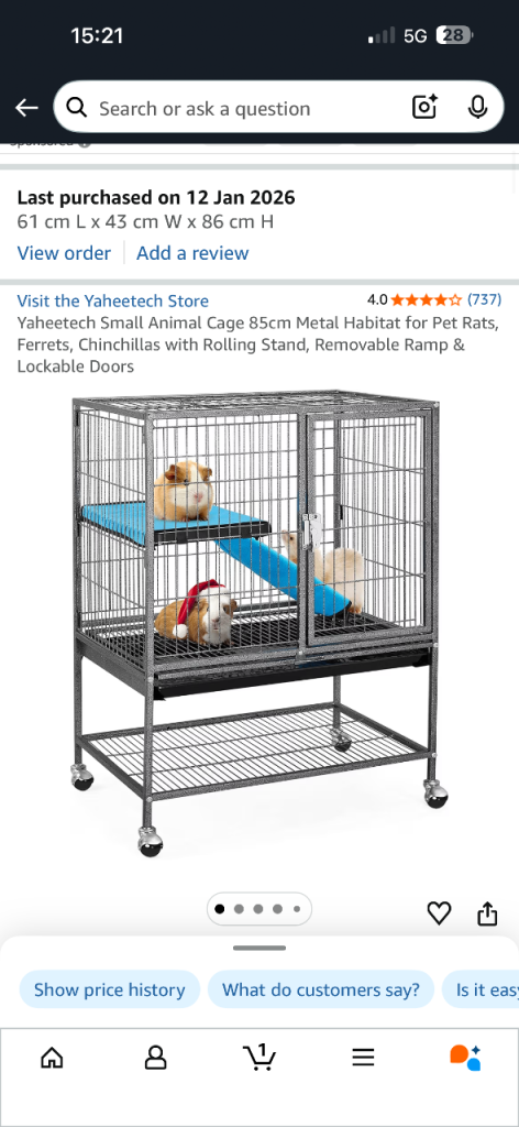 BRAND NEW!!! Yaheetech small animal cage never opened 