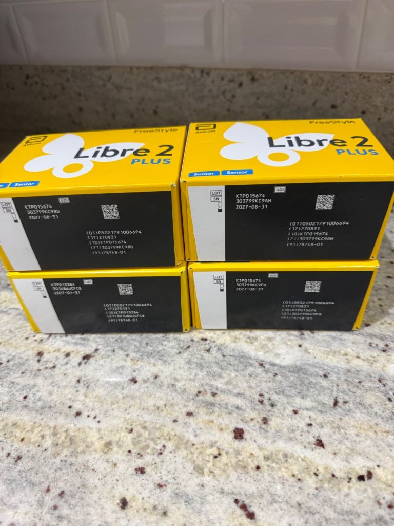 7 x Abbott FreeStyle Libre 2 Plus Sensors - Unopened Boxes