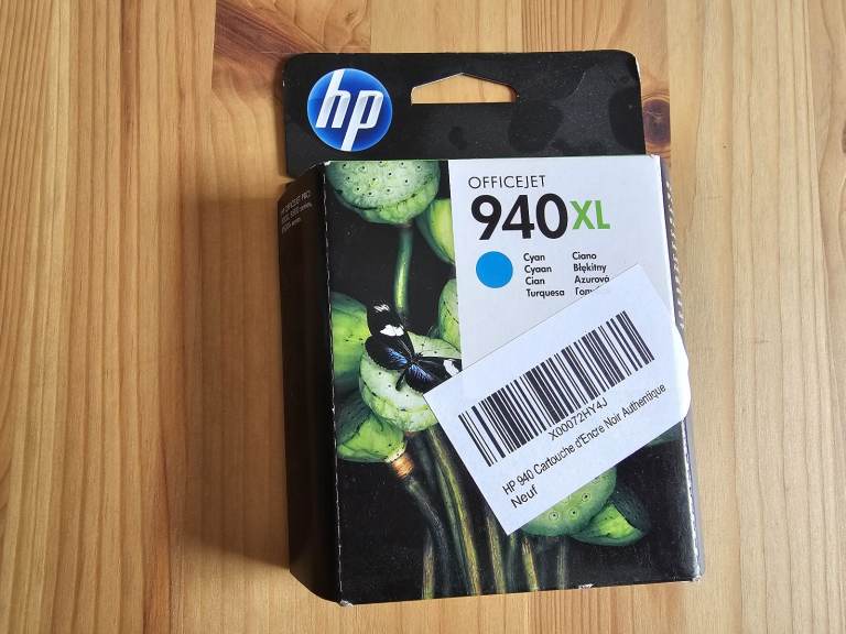 HP 940XL Cyan Ink Cartridge (Genuine, High Yield, New)
