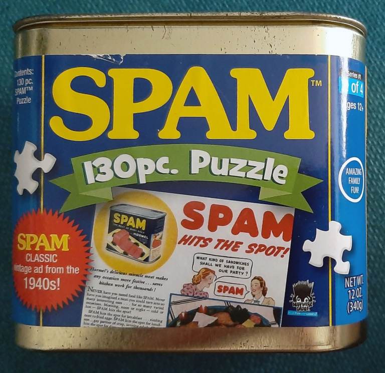 SPAM 130pc. Puzzle in Tin Can – Good Condition