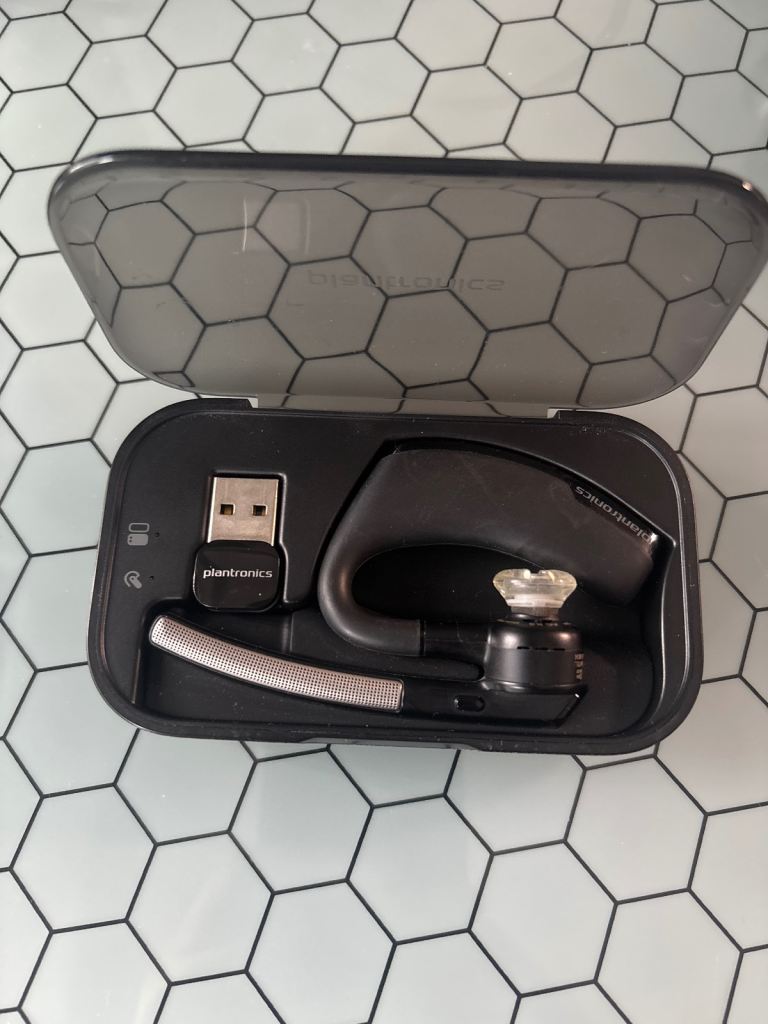Plantronics Voyager Bluetooth Headset with charging case 