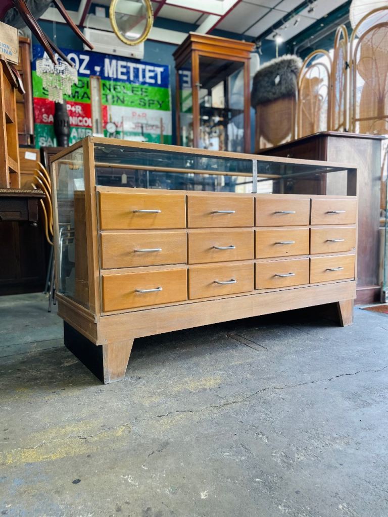 Haberdashery shop counter drawers 