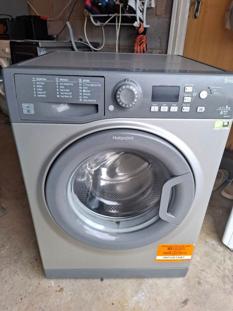 Hotpoint grey washing machine A++ class 8kg 1400 spin