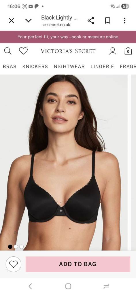 Brand New Victoria's Secret Body by Victoria Lightly Lined Full-Coverage bra 38C