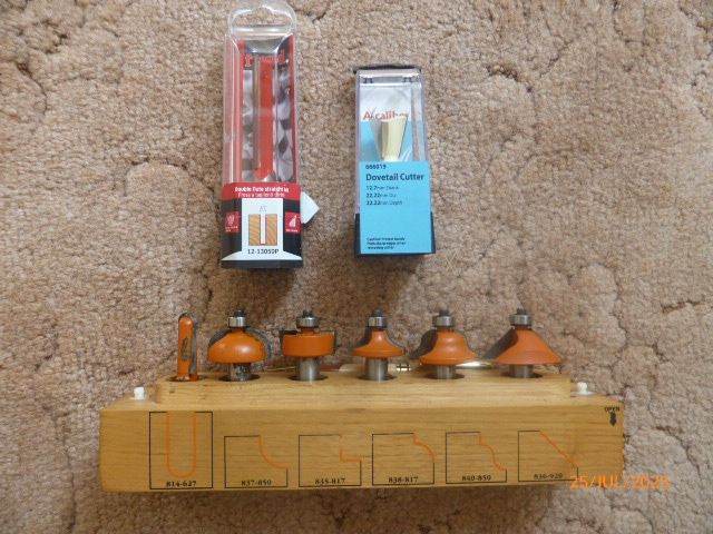 Router bits 1/2 Inch, 8 in total